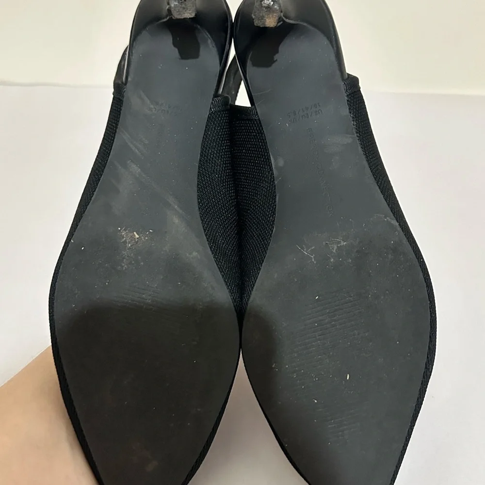 French Connection Size 10 Black Viva Slingback Heels Office Career